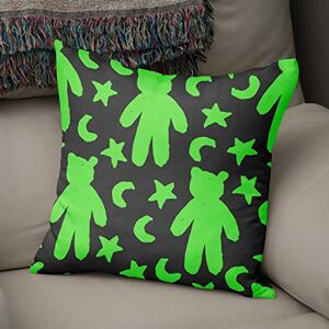 Bonamaison Decoratieve kussenhoes Neon groen & Fume, gooien kussenhoezen, home decoratieve kussenslopen voor woonkamer, bank, slaapkamer, maat: 43x43 cm ontworpen en vervaardigd in Turkije Bonamaison Decoratieve kussenhoes Neon groen & Fume, gooien kussenhoezen, home decoratieve kussenslopen voor woonkamer, bank, slaapkamer, maat: 43x43 cm ontworpen en vervaardigd in Turkije
