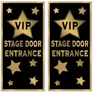Beistle 2 Stuk Plastic Indoor Outdoor VIP Stage Ingang Deurkappen, Film Thema Awards Night Party Decorations, 60 "x 30", Zwart/Goud Beistle 2 Stuk Plastic Indoor Outdoor VIP Stage Ingang Deurkappen, Film Thema Awards Night Party Decorations, 60 "x 30", Zwart/Goud