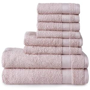 Welhome Basic 100% katoenen handdoek (Blush) 8-delige set sneldrogend absorberend zacht 434 g/m² machinewasbaar 2 badkamers 2 handen 4 washanddoeken Welhome Basic 100% katoenen handdoek (Blush) 8-delige set sneldrogend absorberend zacht 434 g/m² machinewasbaar 2 badkamers 2 handen 4 washanddoeken