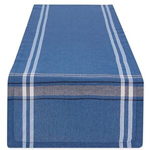 DII Franse gestreepte eettafel collectie boerderij stijl tafelloper, 35 x 274 cm, blauw Chambray DII Franse gestreepte eettafel collectie boerderij stijl tafelloper, 35 x 274 cm, blauw Chambray