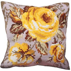 Collection D 'Art 40 x 40 cm "Antique Rose kruissteek kussen kit Collection D 'Art 40 x 40 cm "Antique Rose kruissteek kussen kit