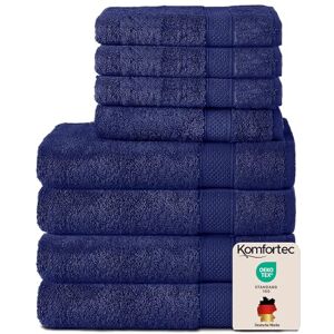 Komfortec Handdoekenset – Set van 8-4x Handdoek 50x100 cm en 4x Badhanddoek 70x140 cm 100% Katoen Marineblauw Komfortec Handdoekenset – Set van 8-4x Handdoek 50x100 cm en 4x Badhanddoek 70x140 cm 100% Katoen Marineblauw
