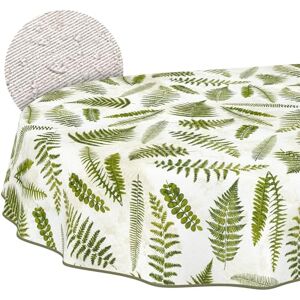 ANRO Afwasbaar tafelkleed varen ovaal 240 x 140 cm waterafstotend voor binnen en buiten, lotuseffect, met zoom ANRO Afwasbaar tafelkleed varen ovaal 240 x 140 cm waterafstotend voor binnen en buiten, lotuseffect, met zoom