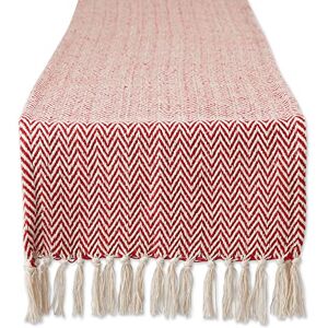 DII Geweven Basic Tafelblad Collectie Chevron Tafelloper, 15x108, Tango Rood DII Geweven Basic Tafelblad Collectie Chevron Tafelloper, 15x108, Tango Rood