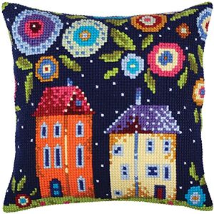 ART Stamped Needlepoint Cushion 35 cm x 15,75 inch Bloomy Street ART Stamped Needlepoint Cushion 35 cm x 15,75 inch Bloomy Street