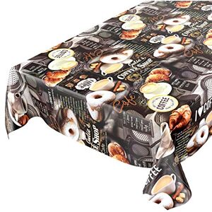 ANRO Tafelkleed koffie snoep donuts, tafelzeil, donkergrijs, 100 x 140 cm ANRO Tafelkleed koffie snoep donuts, tafelzeil, donkergrijs, 100 x 140 cm