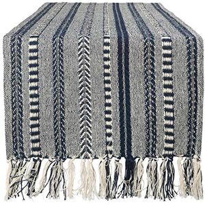 DII Tafelloper collectie, katoen, marineblauw, 15x72 (15x77, inclusief franje) DII Tafelloper collectie, katoen, marineblauw, 15x72 (15x77, inclusief franje)