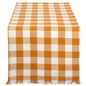 DII HVYW Fring TR Check 14X72, Pompoen Spice Dammen, Tafelloper DII HVYW Fring TR Check 14X72, Pompoen Spice Dammen, Tafelloper