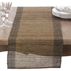SARO LIFESTYLE Geweven Tafelloper, Natuurlijk, 14" x 72 SARO LIFESTYLE Geweven Tafelloper, Natuurlijk, 14" x 72