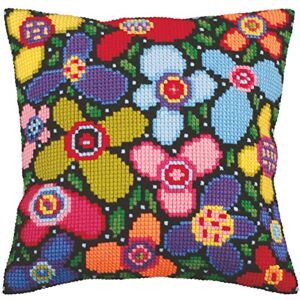 ART Afbeelding van kruissteekkit: kussen: bloemenglade, multi, 40 x 40 cm ART Afbeelding van kruissteekkit: kussen: bloemenglade, multi, 40 x 40 cm
