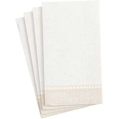 Caspari 4780GG gastendoekjes, 12 stuks gastendoekjes/servetten met linnen rand, natuurlijke kleuren, papier, natuur Caspari 4780GG gastendoekjes, 12 stuks gastendoekjes/servetten met linnen rand, natuurlijke kleuren, papier, natuur