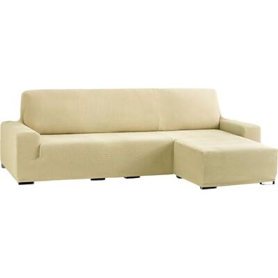 ECOMMERC3 Bielastische bankovertrek voor chaise longue, voor kort hoekdeel rechts, bankovertrek voor chaise longue, beige, aanpasbaar aan alle modellen, bankovertrek van schuim ECOMMERC3 Bielastische bankovertrek voor chaise longue, voor kort hoekdeel rechts, bankovertrek voor chaise longue, beige, aanpasbaar aan alle modellen, bankovertrek van schuim