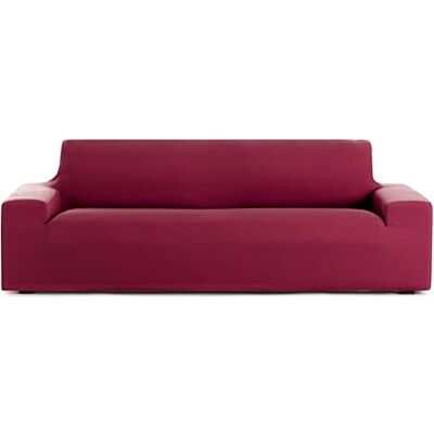 Eysa Bi-elastische bankhoes voor 4-zits, kleur: bordeaux, design Harlem Eysa Bi-elastische bankhoes voor 4-zits, kleur: bordeaux, design Harlem