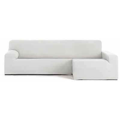 Eysa Bi-elastische bankhoes voor chaise longue, met lange arm aan de rechterkant, wit, design Harlem Eysa Bi-elastische bankhoes voor chaise longue, met lange arm aan de rechterkant, wit, design Harlem