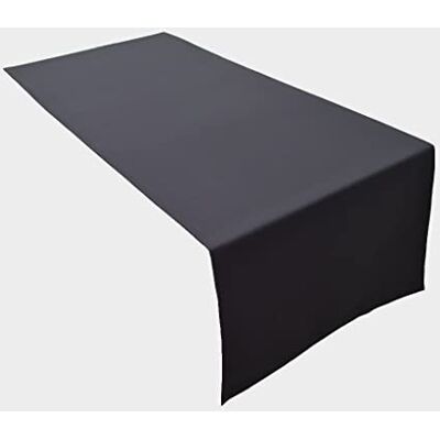 Lemos Home Hoogwaardige tafelloper, tafellinnen van 100% katoen, collectie concept, kleur en grootte naar keuze (tafelloper 45x150cm, antraciet) Lemos Home Hoogwaardige tafelloper, tafellinnen van 100% katoen, collectie concept, kleur en grootte naar keuze (tafelloper 45x150cm, antraciet)