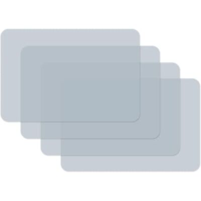VENILIA - Placemats 4-delig - Transparant - Plastic - Tafelmatten VENILIA - Placemats 4-delig - Transparant - Plastic - Tafelmatten