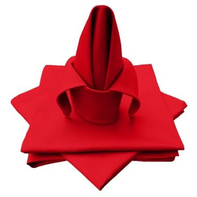 Lemos Home Hoogwaardige stoffen servetten tafelkleed 4 stuks van 100% katoen collectie concept, kleur en grootte naar keuze (stoffen servet set van 4-45x45cm, rood) Lemos Home Hoogwaardige stoffen servetten tafelkleed 4 stuks van 100% katoen collectie concept, kleur en grootte naar keuze (stoffen servet set van 4-45x45cm, rood)