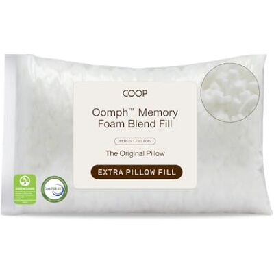 Coop Home Goods Cross-Cut Memory Foam Medium Density Pillow Fill 1/2 lb zak Navulling om uw premium verstelbare kussen aan te passen GREENGUARD Gold en CertiPUR-US gecertificeerd Coop Home Goods Cross-Cut Memory Foam Medium Density Pillow Fill 1/2 lb zak Navulling om uw premium verstelbare kussen aan te passen GREENGUARD Gold en CertiPUR-US gecertificeerd