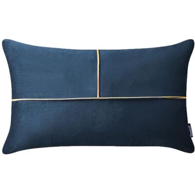 room99 Be Glam Simple 30 x 50 cm sierkussenhoes kussenhoes decoratief sierkussen decoratief kussen slaapkamer woonkamer fluweel decoratie donkerblauw room99 Be Glam Simple 30 x 50 cm sierkussenhoes kussenhoes decoratief sierkussen decoratief kussen slaapkamer woonkamer fluweel decoratie donkerblauw