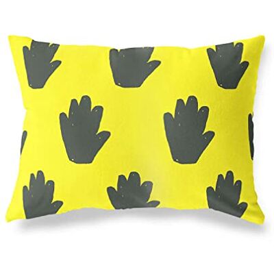 Bonamaison Decoratieve kussensloop, neon geel-Fume gooien kussenhoezen, decoratieve kussenslopen voor woonkamer, bank, slaapkamer, maat: 45x60 cm ontworpen en vervaardigd in Turkije Bonamaison Decoratieve kussensloop, neon geel-Fume gooien kussenhoezen, decoratieve kussenslopen voor woonkamer, bank, slaapkamer, maat: 45x60 cm ontworpen en vervaardigd in Turkije