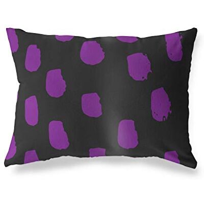 Bonamaison Paars-Zwart Decoratieve Kussensloop, Kussenhoezen Bank, Decoratieve Kussenhoesjes, Kussensloop; Sofa, Slaapkamer, Kantoor, Auto 35x50 Cm Ontworpen en vervaardigd in Turkije Bonamaison Paars-Zwart Decoratieve Kussensloop, Kussenhoezen Bank, Decoratieve Kussenhoesjes, Kussensloop; Sofa, Slaapkamer, Kantoor, Auto 35x50 Cm Ontworpen en vervaardigd in Turkije