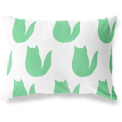 Bonamaison Petrol Groen-Wit Decoratieve Kussensloop, Kussenhoezen Bank, Decoratieve Kussenhoesjes, Kussensloop; Sofa, Slaapkamer, Kantoor, Auto 45x60 Cm Ontworpen en vervaardigd in Turkije Bonamaison Petrol Groen-Wit Decoratieve Kussensloop, Kussenhoezen Bank, Decoratieve Kussenhoesjes, Kussensloop; Sofa, Slaapkamer, Kantoor, Auto 45x60 Cm Ontworpen en vervaardigd in Turkije