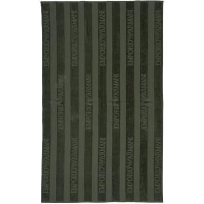 Giorgio Armani Man Stripes Handdoek Strandkleding Grijs One Size, Klimop klimmen, Eén maat Giorgio Armani Man Stripes Handdoek Strandkleding Grijs One Size, Klimop klimmen, Eén maat