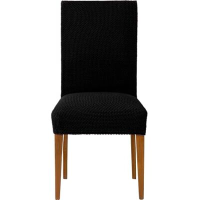 ECOMMERC3 2 elastische jacquard-stoelhoezen, aanpasbaar, ademend en volledige bescherming, 2 stuks, zwart, eenvoudige installatie, 100% Spaanse productie ECOMMERC3 2 elastische jacquard-stoelhoezen, aanpasbaar, ademend en volledige bescherming, 2 stuks, zwart, eenvoudige installatie, 100% Spaanse productie