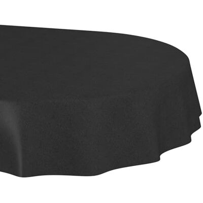 ANRO Tafelkleed afwasbaar Antraciet linnenlook ovaal 160x140 cm wasbaar op 30 °C – ideaal voor tuin, terras en eetkamer – tafellinnen van gecoat textiel ANRO Tafelkleed afwasbaar Antraciet linnenlook ovaal 160x140 cm wasbaar op 30 °C – ideaal voor tuin, terras en eetkamer – tafellinnen van gecoat textiel
