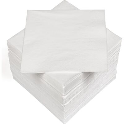 Heku 100 effen servetten, 3-laags, 33 x 33 cm, uniforme kwaliteit voor evenementen en horeca, praktische verpakking van 5 stuks, zeer absorberend en stijlvol, wit Heku 100 effen servetten, 3-laags, 33 x 33 cm, uniforme kwaliteit voor evenementen en horeca, praktische verpakking van 5 stuks, zeer absorberend en stijlvol, wit