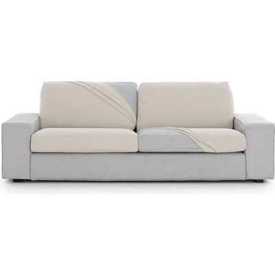 ECOMMERC3 Bi-elastische bankovertrek, maat XL, stoelhoes, ecru verstelbaar, eenvoudig aan te brengen en te verwijderen, met elastieken banden ECOMMERC3 Bi-elastische bankovertrek, maat XL, stoelhoes, ecru verstelbaar, eenvoudig aan te brengen en te verwijderen, met elastieken banden
