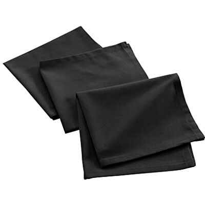 Douceur d'Intérieur Mistral 3 servetten, zwart, 40 x 40 cm Douceur d'Intérieur Mistral 3 servetten, zwart, 40 x 40 cm