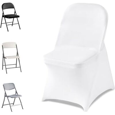 VEVOR Elastische stoelbekledingset van polyester en spandex, afneembare en wasbare stoelhoezen, universeel voor bruiloftsbanket, feestjes en diners, 32 stuks, wit VEVOR Elastische stoelbekledingset van polyester en spandex, afneembare en wasbare stoelhoezen, universeel voor bruiloftsbanket, feestjes en diners, 32 stuks, wit