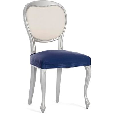 Eysa Set van 2 bi-elastische stoelhoezen zonder rugleuning, blauw, design Harlem Eysa Set van 2 bi-elastische stoelhoezen zonder rugleuning, blauw, design Harlem