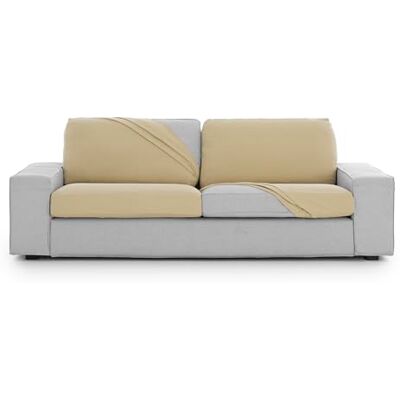 Eysa Bi-elastische bankovertrek voor zitting en rugleuning, maat M, beige design Harlem Eysa Bi-elastische bankovertrek voor zitting en rugleuning, maat M, beige design Harlem