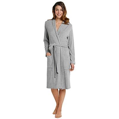 Schiesser Badjas voor dames, grijs gemêleerd 202), 36 Schiesser Badjas voor dames, grijs gemêleerd 202), 36
