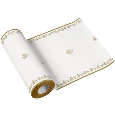 PAW Decor Collection PAW Stoffen Tafelloper 40 cm x 24 m IHS Monogram Tafeldecoratie voor communie, vormsel en doop, van Airlaid-papier, absorberend, elke 120 cm netjes te scheuren PAW Decor Collection PAW Stoffen Tafelloper 40 cm x 24 m IHS Monogram Tafeldecoratie voor communie, vormsel en doop, van Airlaid-papier, absorberend, elke 120 cm netjes te scheuren