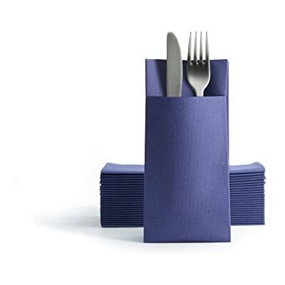 Alvotex Airlaid bestekservetten 39x40cm 50/1 D.BLUE (666) Alvotex Airlaid bestekservetten 39x40cm 50/1 D.BLUE (666)