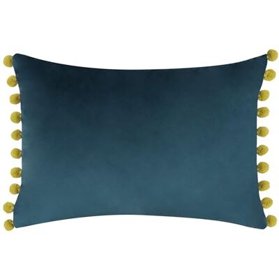 Paoletti Fiesta Velvet Pom Pom Veer rijk gevuld kussen Paoletti Fiesta Velvet Pom Pom Veer rijk gevuld kussen