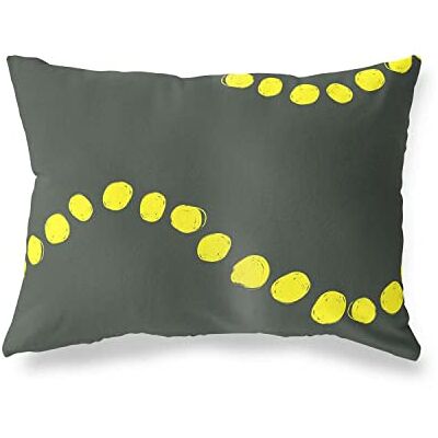 Bonamaison Decoratieve kussensloop, neon geel-Fume gooien kussenhoezen, decoratieve kussenslopen voor woonkamer, bank, slaapkamer, maat: 45x60 cm ontworpen en vervaardigd in Turkije Bonamaison Decoratieve kussensloop, neon geel-Fume gooien kussenhoezen, decoratieve kussenslopen voor woonkamer, bank, slaapkamer, maat: 45x60 cm ontworpen en vervaardigd in Turkije