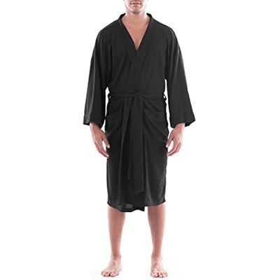 Fruit of the Loom Waffle Kimono Robe heren Badjas Fruit of the Loom Waffle Kimono Robe heren Badjas