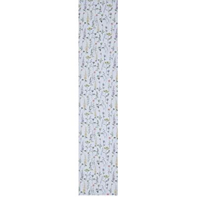 Sleepdown Tafelloper, 100% katoen, halve Panamaweide, bloemenprint voor eetkamerdecoratie, tafelkleed voor feest, banket, bruiloft en buiten wit 220 cm x 44 cm Sleepdown Tafelloper, 100% katoen, halve Panamaweide, bloemenprint voor eetkamerdecoratie, tafelkleed voor feest, banket, bruiloft en buiten wit 220 cm x 44 cm