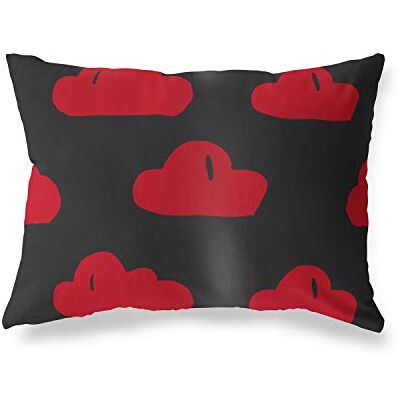 Bonamaison Rood-Zwart Decoratieve Kussensloop, Kussenhoezen Bank, Decoratieve Kussenhoesjes, Kussensloop; Sofa, Slaapkamer, Kantoor, Auto 35x50 Cm Ontworpen en vervaardigd in Turkije Bonamaison Rood-Zwart Decoratieve Kussensloop, Kussenhoezen Bank, Decoratieve Kussenhoesjes, Kussensloop; Sofa, Slaapkamer, Kantoor, Auto 35x50 Cm Ontworpen en vervaardigd in Turkije