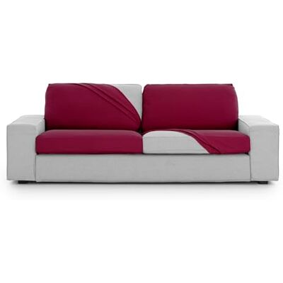 Eysa Bi-elastische bankovertrek voor zitting en rugleuning, maat XL, bordeauxrood design Harlem Eysa Bi-elastische bankovertrek voor zitting en rugleuning, maat XL, bordeauxrood design Harlem