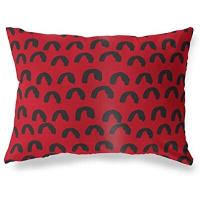 Bonamaison Rood-Zwart Decoratieve Kussensloop, Kussenhoezen Bank, Decoratieve Kussenhoesjes, Kussensloop; Sofa, Slaapkamer, Kantoor, Auto 35x50 Cm Ontworpen en vervaardigd in Turkije Bonamaison Rood-Zwart Decoratieve Kussensloop, Kussenhoezen Bank, Decoratieve Kussenhoesjes, Kussensloop; Sofa, Slaapkamer, Kantoor, Auto 35x50 Cm Ontworpen en vervaardigd in Turkije