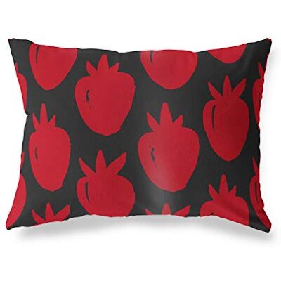 Bonamaison Rood-Zwart Decoratieve Kussensloop, Kussenhoezen Bank, Decoratieve Kussenhoesjes, Kussensloop; Sofa, Slaapkamer, Kantoor, Auto 35x50 Cm Ontworpen en vervaardigd in Turkije Bonamaison Rood-Zwart Decoratieve Kussensloop, Kussenhoezen Bank, Decoratieve Kussenhoesjes, Kussensloop; Sofa, Slaapkamer, Kantoor, Auto 35x50 Cm Ontworpen en vervaardigd in Turkije