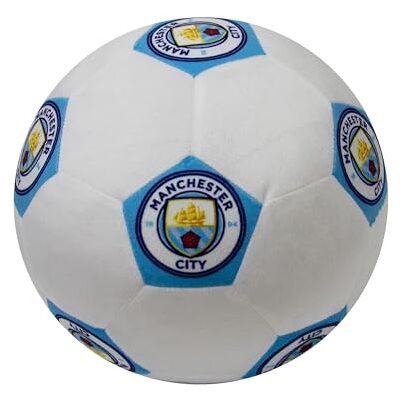 United Manchester City FC Officieel gelicentieerd rond voetbalkussen, superzacht wit voetbalkamkussen, perfect voor elke slaapkamer, op de bank, 25 x 25 cm United Manchester City FC Officieel gelicentieerd rond voetbalkussen, superzacht wit voetbalkamkussen, perfect voor elke slaapkamer, op de bank, 25 x 25 cm