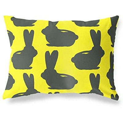 Bonamaison Decoratieve kussensloop, neon geel-Fume gooien kussenhoezen, decoratieve kussenslopen voor woonkamer, bank, slaapkamer, maat: 45x60 cm ontworpen en vervaardigd in Turkije Bonamaison Decoratieve kussensloop, neon geel-Fume gooien kussenhoezen, decoratieve kussenslopen voor woonkamer, bank, slaapkamer, maat: 45x60 cm ontworpen en vervaardigd in Turkije