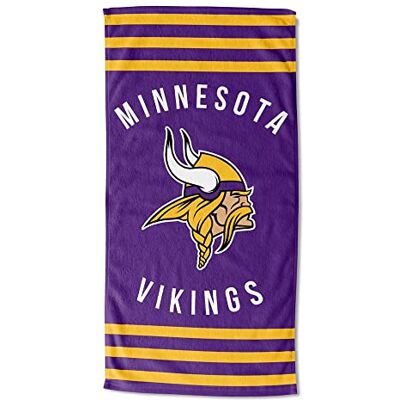 Northwest NFL Minnesota Vikings Uniseks strandlaken voor volwassenen, 76 x 152 cm, strepen Northwest NFL Minnesota Vikings Uniseks strandlaken voor volwassenen, 76 x 152 cm, strepen