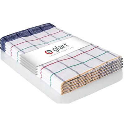 Glart 48NAV 4-delige set theedoeken, keukendoeken, vaatdoeken, keukenhanddoeken, 100% katoen OEKO-TEX, 70 x 50 cm, blauw, rood, groen, geel geruit, voorgewassen Glart 48NAV 4-delige set theedoeken, keukendoeken, vaatdoeken, keukenhanddoeken, 100% katoen OEKO-TEX, 70 x 50 cm, blauw, rood, groen, geel geruit, voorgewassen